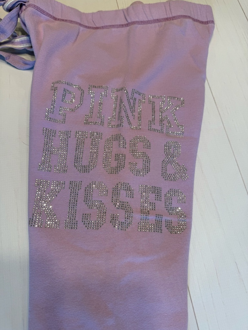 Vintage 2009 Victoria's Secret Pink Lilac Petal Purple Campus Sweatpants Size XS - Picture 6 of 6